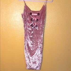 Project Runway Pink Velvet Dress